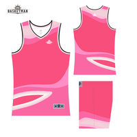 Pedido Mínimo 1 Set, Uniforme de Baloncesto Rosa Personalizado para Mujer, Sublimación OEM, Conjunto para Club Femenino, Adulto y Juvenil, Secado Rápido, Envío en 3 Días