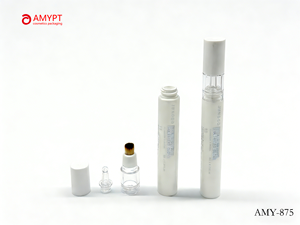 หลอดพลาสติก PE สีขาวบริสุทธิ์ รูปทรงปากกา สำหรับบรรจุยาทาเล็บ แบบบีบได้ ฝาเกลียว พร้อมหัวแปรง สำหรับบรรจุภัณฑ์งานศิลปะบนเล็บ - Product Image 4