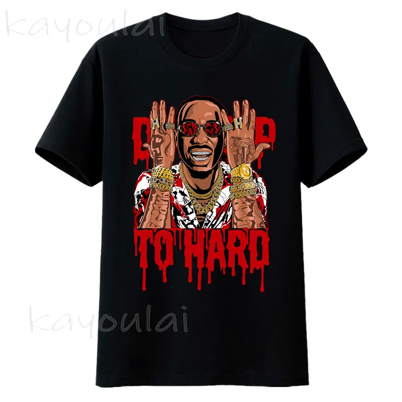 2021 Hot Sale Graphic T Shirts Drip To Hard Rapper Lil Hip Hop Tops Fashion Streetwear T Shirt Men