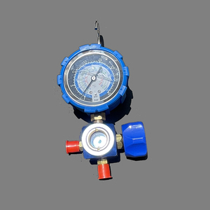 R410a R22 <span class=keywords><strong>R134a</strong></span> लचीला पीतल कई गुना गेज उच्च/निम्न दबाव गेज 5-वर्षीय वारंटी ग्राफिक डिजाइन - Product Image 3