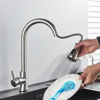 Capteur de retrait 360 rotation automatique économie d'eau robinet intelligent capteur cuisine capteur automatique robinet