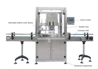 Machine de capsulage automatique pour poudres/sauces en papier/aluminium/boîtes de conserve