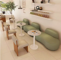 Ensemble de mobilier de restaurant commercial de luxe, tables et chaises en bois pour salle à manger, utilisation dans les cafés, restaurants