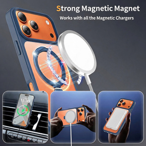 Factory OEM ODM Magnetic Ring <b>Stand</b> Phone Case Shockproof Clear <b>Back</b> Protective Shell Support Custom Logo Packaging Color - Product Image 3