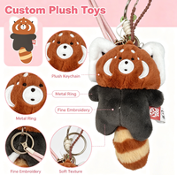 Porte-clés en peluche panda en coton personnalisé, pendentif doux en forme d'animal mignon pour la décoration de sac, cadeau promotionnel