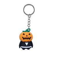 Porte-clés PVC Halloween 3D en forme de poupée de dessin animé, pendentif personnalisé DIY, breloque mignonne pour sac, cadeau de fête, nouveauté 2026