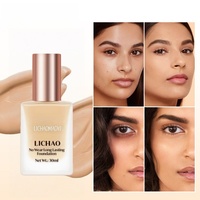 Pelembap Pemutih Ringan Alami dari Pabrik, Concealer Foundation Tahan Lama, Tahan Air, Tahan Keringat, Alas Bedak Cair BB