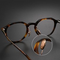 Baishifen - Monturas de Gafas de Acetato Hechas a Mano de Estilo Japonés, Monturas Completas de Alta Calidad, Gafas Retro para Hombre, Miopía, Ultraligeras, Puro Acetato