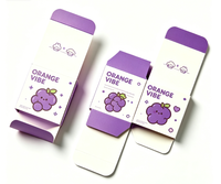 Boîte à cartes pliable jaune personnalisable avec graphique vierge, petit emballage pour accessoires, soins des lèvres, bibelots, artisanat fait main, boîte cadeau de vente au détail