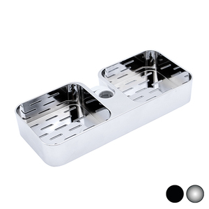 Porte-savon pour rails coulissants noir mat 11,5 cm de longueur 4,5 cm de largeur 29,5 cm de hauteur - Product Image 1