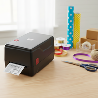 Printer Label termal kode batang penerimaan Usb 4 inci untuk Cetak 4*6 inci Label pengiriman kompatibel dengan Label pengiriman