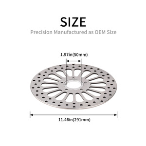 Disque de frein avant 11,5 pouces en acier inoxydable pour Harley-Davidson Cruiser, pièce de rechange - Product Image 5