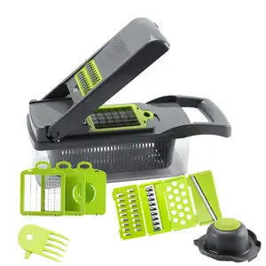 Chrt Plastic Slicer 7 Blades Slicer Manual Groentesnijder Salade Maker Aardappel Wortel Cutter Uien Chopper Handmatige Snijmachine