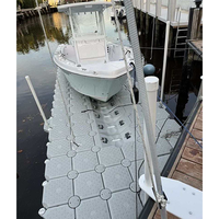 Système de quai flottant en plastique, stationnement de bateaux, quai modulaire, ponton flottant, plateforme pour jet-ski