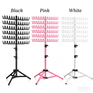 Wig braiding stand - Dirty braid style - <b>Floor</b>-standing - Adjustable - Braiding hair tool - Product Image 1