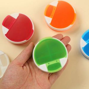 Portable Frosted <b>Clear</b> 4-Grid Pill Medicine <b>Box</b> Mini Dust-proof Travel Pill Dispenser Organizer Novelty <b>Gift</b> Idea - Product Image 3