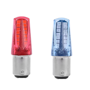 EURS Ampoules LED pour <span class=keywords><strong>moto</strong></span> et voiture, haute luminosité, <span class=keywords><strong>6V</strong></span> 3W, feux de freinage, clignotants à flux RGB, nouveau modèle 1157 2835 32SMD - Product Image 4