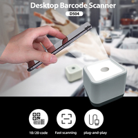 Lecteur de codes-barres de bureau léger JINGXIN avec indicateur rouge, vert, bleu et fonction Plug and Play pour paiement mobile