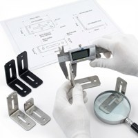 Support de montage de capteur de vitesse en forme de L résistant aux vibrations, conforme à la norme IATF 16949, en acier inoxydable et aluminium, usinage CNC, pour l'automobile