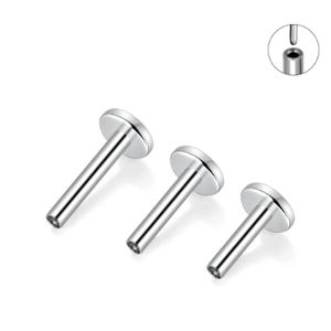 Nieuwe Mode Titanium Zonder Schroefdraad <span class=keywords><strong>Labret</strong></span> Push Top Pin Geperforeerde Sieraden Lip Ring 14G 16G <span class=keywords><strong>18G</strong></span> 20G Astm Piercing Sieraden - Product Image 4