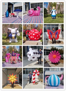Alicia en el país de las Maravillas fiesta corporativo decoración de escenario luz inflable hongo mariposa inflable - Product Image 5