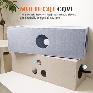 High Density Soundproof Cat <b>Cave</b>, Washable Acoustic Felt Cat <b>Bed</b> Customizable for Apartment & Pet Grooming Salon - Product Image 4