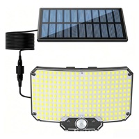 Lampe de sécurité solaire à détecteur de mouvement OEM sous marque privée, 234 LED, 3 modes, télécommande, étanche, vente en gros, exportation