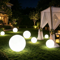 Boule lumineuse LED de jardin 10cm 20cm 30cm 40cm 50cm, lumière flottante pour piscine avec fonction de changement de couleur pour Noël et Halloween