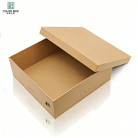 Boîte à chaussures rigide écologique de luxe avec fermeture magnétique en papier kraft, logo personnalisé, revêtement UV, design à fentes