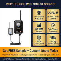 Kit de test de sol 3-en-1 : Capteur d'humidité, PH et NPK – Matériel agricole, équipement de ferme, IoT, capteur de courant LoRa