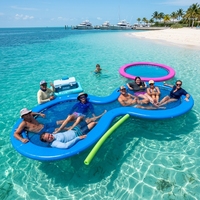Hamac aquatique gonflable double zone avec centre en maille et technologie Drop Stitch pour adultes