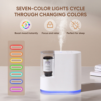 Diffuseur d'huiles essentielles portable OEM pour la maison et le bureau, avec LED colorées, rechargeable par USB, sans eau, pour les petits espaces