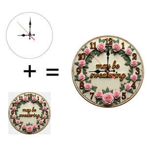 Round Wooden Wall <b>Clock</b> 25cm Quiet Quartz <b>Movement</b> Household Decor Easy Installation - Product Image 5