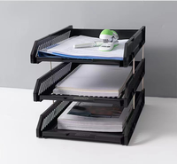 Nuevo Organizador de Archivos Apilable de Tres Niveles, de Primera Calidad, para Escritorio, Almacenamiento de Documentos, para Oficina, Hogar y Escuela