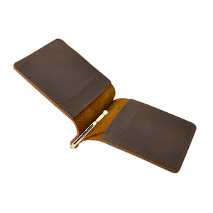 2022 New Designer Genuine Leather Money Clip <b>Wallet</b> High Quality Slim Casual Unisex Zipper Closure Low Product Price Plain - Product Image 1