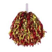 Pompons de cheerleading en feuille métallique avec poignée, bicolores, pour les jeux sportifs, les compétitions de danse, accessoires de cheering