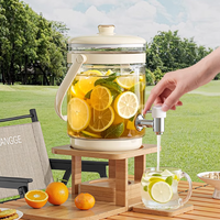 Théière électrique en verre avec contrôle de la température, pour usage hôtelier, avec réservoir d'eau en verre amovible, grande capacité 3/3,5 L, pour la maison et l'extérieur