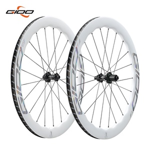 Juego de Ruedas Personalizadas <span class=keywords><strong>GIOO</strong></span> F1 45/58mm con Frenos de Disco Anodizados para Bicicleta de Carretera Urbana, para Ruedas de Bicicleta de Carreras de Carbono 700C - Product Image 1