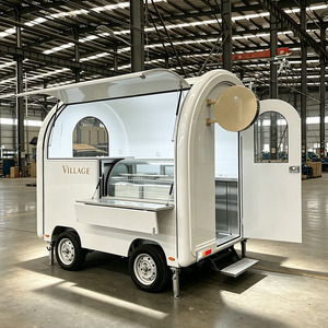 Fully Equipped Stainless Steel Fiberglass Mobile Kitchen <b>Concession</b> <b>Trailer</b> Ice Pizza Food Truck for Sale Australia - Product Image 1