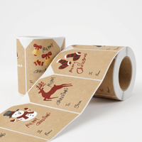 Autocollants ronds personnalisés, adhésifs, imperméables, en vinyle, papier kraft, merci, logo privé, marque, emballage, étiquette, impression