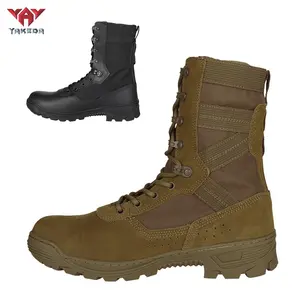 Yakeda Suede Desert Pasang Kaos Hitam Cordura Tahan Air Outdoor Hiking Kamuflase Pria Wanita Sepatu Pelatihan Tempur Sepatu Taktis