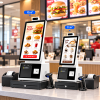 Sistem POS All-in-One Monitor Layar Sentuh Kapasitif 15 Inch Terminal POS untuk Restoran