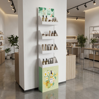 Présentoir de Soins de la Peau Modulaire Tendance 2026, Économiseur d'Espace, Mince, à 4 Niveaux Inclinés, Robuste, pour Vente au Détail, Vente Directe Usine