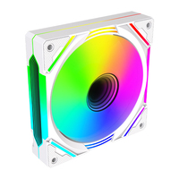Ventilateur de boîtier PC Lovingcool Factory OEM 120 mm ARGB Aura Sync Prism PWM pour radiateur, blanc/noir, pour refroidissement de boîtier de jeu informatique