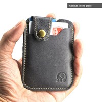 Porte-cartes en cuir de première qualité, porte-carte d'identité, porte-cartes bancaires, fin et élégant