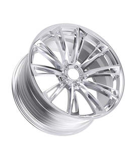 Jantes en alliage CNC RSJ pour <span class=keywords><strong>Audi</strong></span> 17 18 19 20 21 22 pouces, finition gris brillant, noir, 5x112, jantes argentées hyper brillantes 20 pouces - Product Image 2