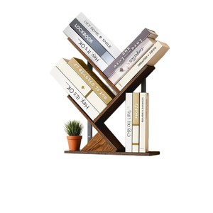 Passing On <b>The</b> <b>Kingdom</b> Tree Shaped Wall Mounted Bookshelf Brown Black 24 Inch Space Saving Bookcase For Home Office Storage - Product Image 5
