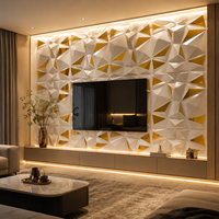 Panel de Pared 3D de PVC con Prisma de Cristal, Alto Brillo, Comercial, WYRAX