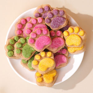 Venta al por mayor Paw Pie Freeze Dried pollo gato trata Snack galleta perro pata en forma de pastel de carne para cachorro gatito comer saludable - Product Image 3