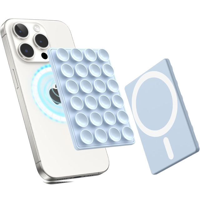 Magnetic Phone Holder Detachable Durable Silicone Portable Stand Convenient Shooting Videos/Selfies Cherry Red Dashboard Cars